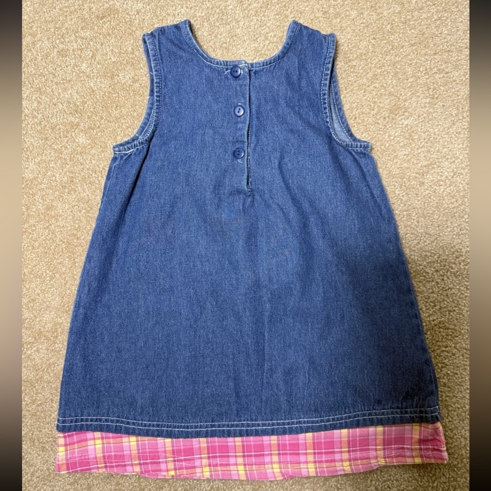 Vintage Sesame Street Big Bird Denim Dress Girl 5T | RARE - Picture 8 of 8